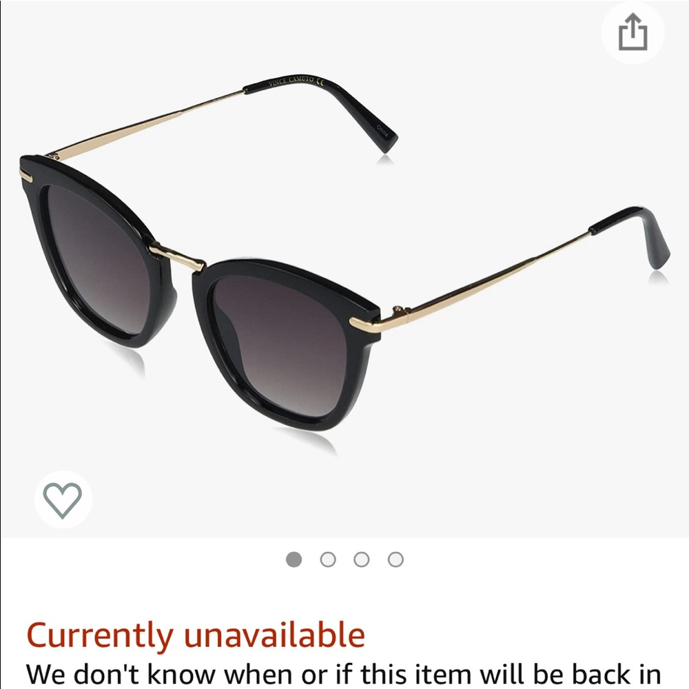 Vince Camuto NWT🔥 Black Cat-Eye Sunglasses